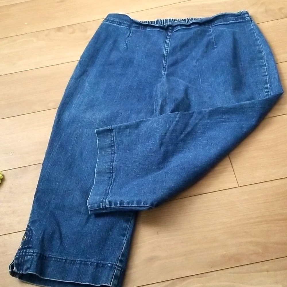 Vintage Croft & Barrow Elastic Waist Stretch Capri Jeans Large